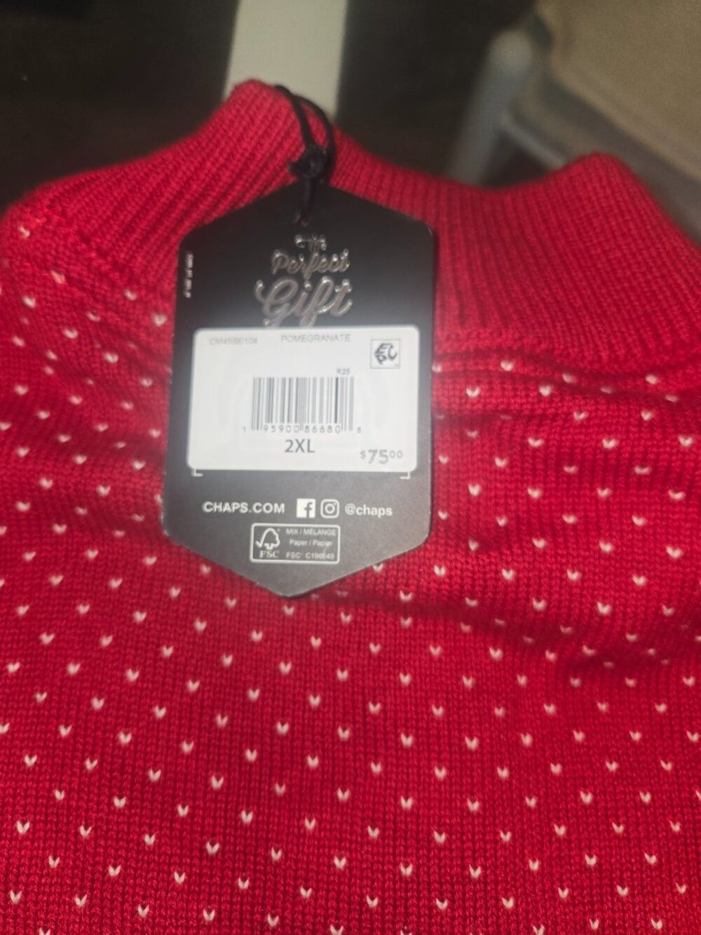 NWT Men's Chaps Sweater